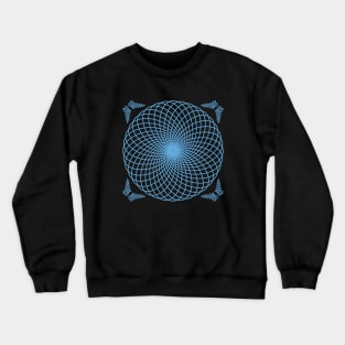 pastel blue orbital paths mandala Crewneck Sweatshirt